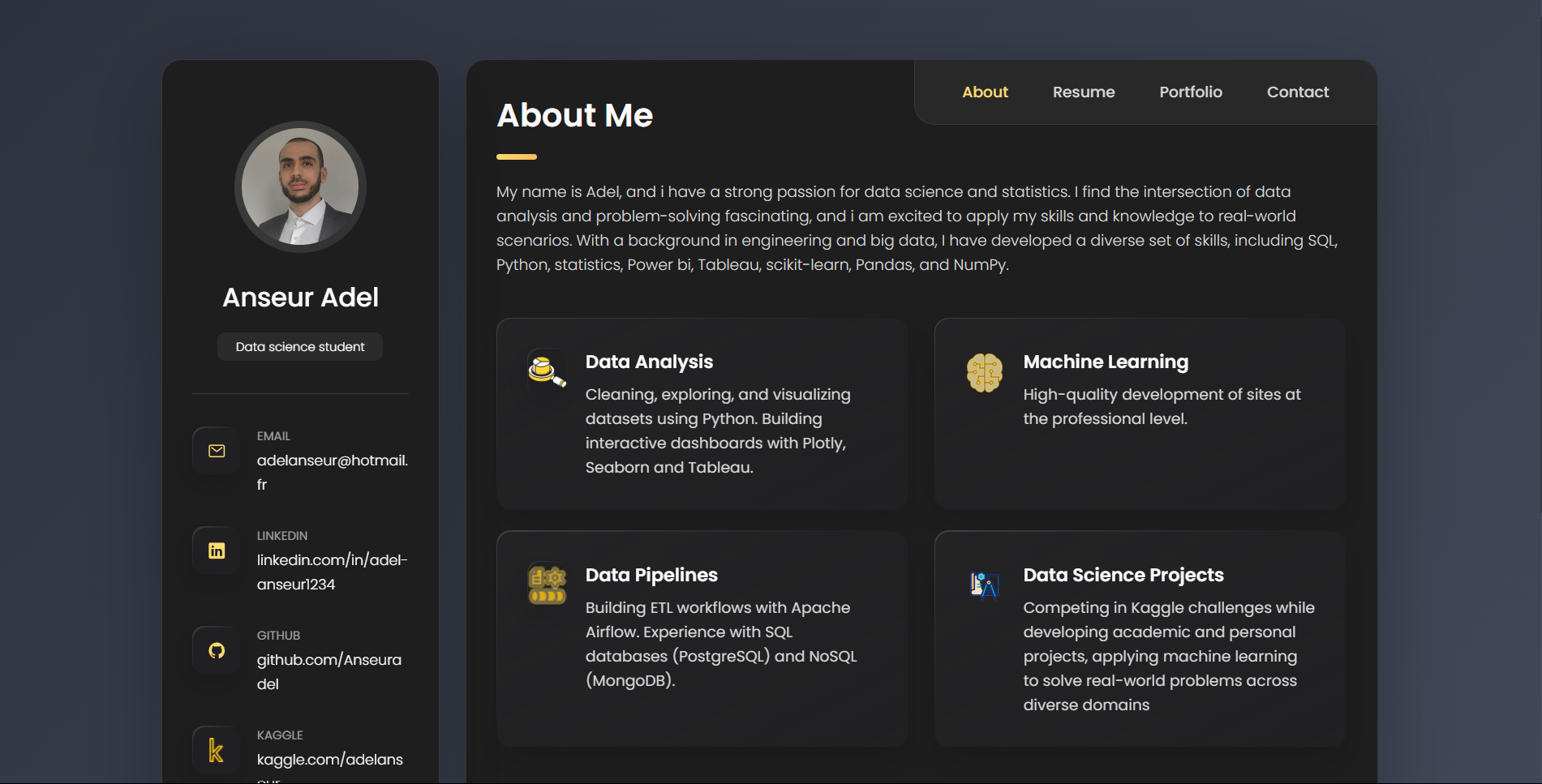 Personal portfolio website